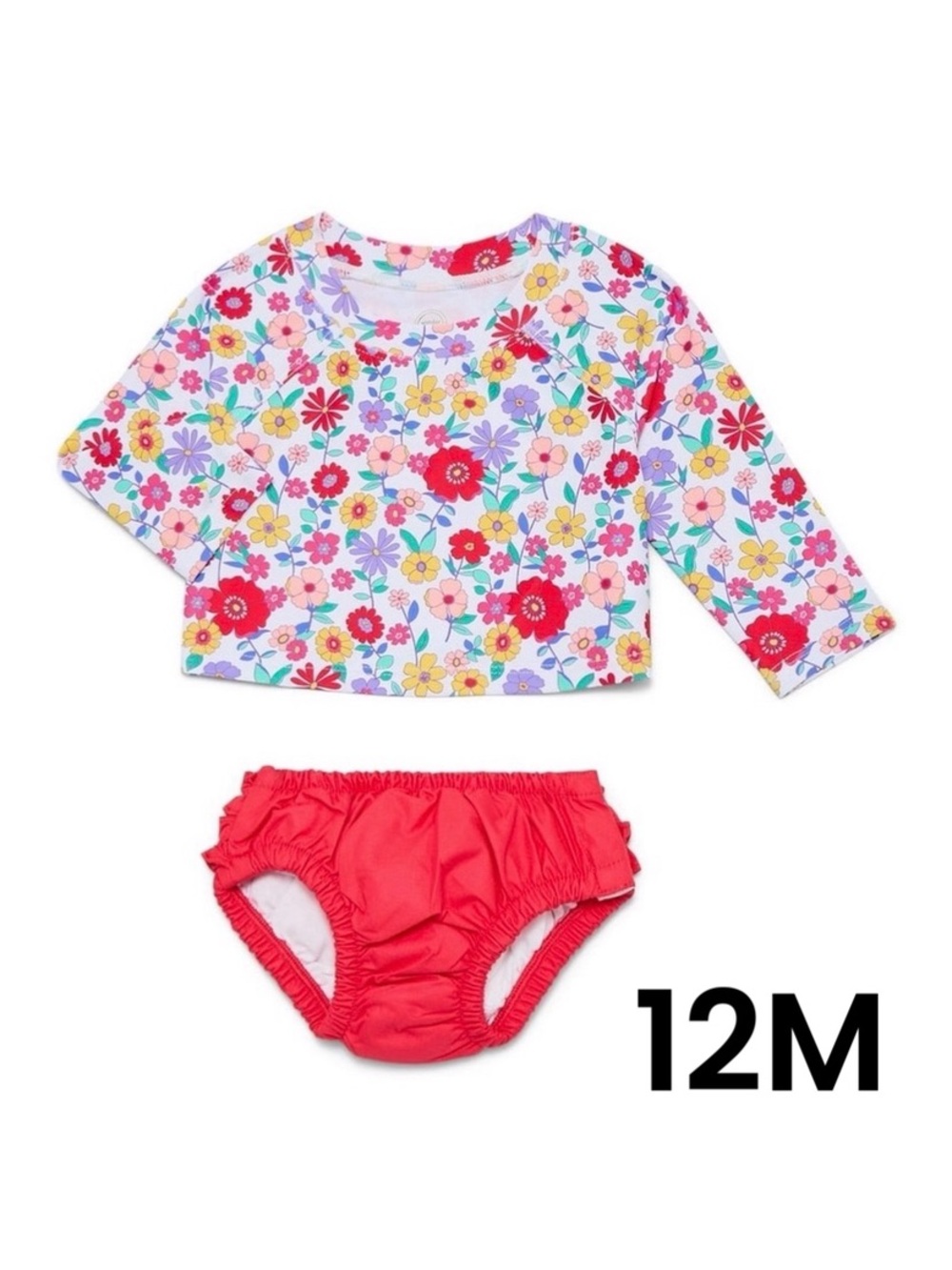 Wonder Nation Baby 2-Piece Rash Guard Swim Set